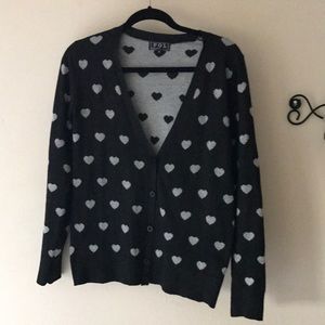 Queen of hearts V neck cardigan